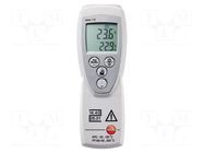 Meter: temperature; digital; -50÷300°C; Resol: 0.1°C; Ch: 1; IP65 TESTO