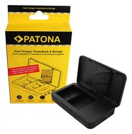 PATONA Dual charger with Powerbank function and memory card storage for Sony NP-FZ100, PATONA