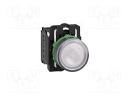 Switch: push-button; 22mm; Stabl.pos: 1; NC + NO; white; LED; 24V SCHNEIDER ELECTRIC