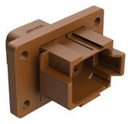 HOUSING, RCPT, 8POS, PLASTIC, BROWN