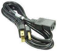 POWER CORD NEMA5-15P/IEC, 7.5FT, 10A BLACK