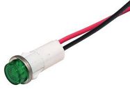 PANEL INDICATOR, 12.7MM, GREEN, 125VAC