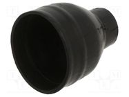 Heat shrink boot; glueless,straight; 14mm; L: 55mm; black; RAYCHEM TE Connectivity