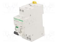 RCBO breaker; Inom: 10A; Ires: 30mA; Max surge current: 250A; IP20 SCHNEIDER ELECTRIC