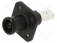 Socket; DC supply; male; PIN: 1; for panel mounting; screw; black CONNFLY