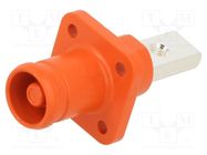 Socket; DC supply; male; PIN: 1; for panel mounting; screw; orange CONNFLY