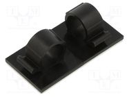 Self-adhesive cable holder; ØBundle : 13mm; polyamide; black HELLERMANNTYTON