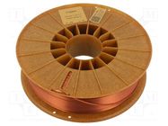 Filament: PLA SILK; 1.75mm; copper; 195÷225°C; 800g ROSA 3D