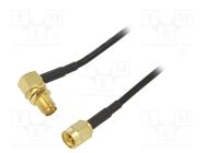 Cable; 1m; SMA male,SMA female; black; angled,straight; 50Ω ONTECK