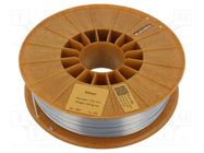 Filament: PLA SILK; 1.75mm; silver; 195÷225°C; 800g ROSA 3D