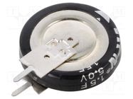 Supercapacitor; THT; 1.5F; 5VDC; -20÷80%; Body dim: Ø19.1x5.2mm EATON ELECTRONICS