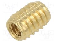 Threaded insert; brass; M4; BN 37915; L: 8.4mm; for plastic TAPPEX