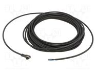 Connection lead; M8; PIN: 3; angled; 10m; plug; 60VAC; 4A; XZCP; 75VDC TELEMECANIQUE SENSORS