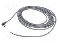 Cable: for sensors/automation; M8; PIN: 4; angled; 5m; plug; 75VDC TELEMECANIQUE SENSORS