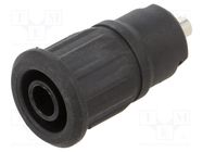 Connector: 4mm banana; socket; 24A; 1kV; black; nickel plated STÄUBLI