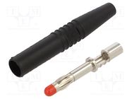 Connector: 4mm banana; plug; 32A; 1kV; black; insulated; 2.5mm2 STÄUBLI