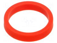 Sleeve; red; for banana sockets STÄUBLI