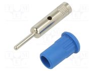 Connector: 4mm banana; socket; 25A; 30VAC; 60VDC; blue; on panel STÄUBLI