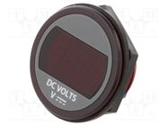 Voltmeter; digital,mounting; 6÷75V; on panel; rear side nut; LED Murata Power Solutions