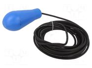 Sensor: liquid level; max.50°C; OUT: NO + NC; lead; IP68; 10A; 10m FINDER