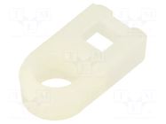 Holder; screw; polyamide,polyamide 6.6; natural; cable ties HELLERMANNTYTON