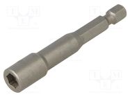 Screwdriver bit; 6-angles socket; Socket: HEX 6mm FELO