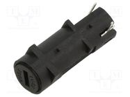 Fuse holder; cylindrical fuses; on panel; 5x20mm; -20÷85°C; black BULGIN