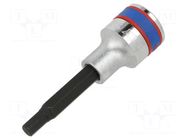 Socket; hex key,socket spanner; Size: HEX 6mm; 1/2" KING TONY