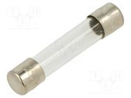 Fuse: fuse; quick blow; 2.5A; 250VAC; glass; 6.3x32mm; brass; FSA OPTIFUSE