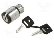 Switch: rotary with key; 22mm; Stabl.pos: 3; black; none; IP66 SCHNEIDER ELECTRIC