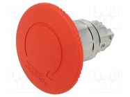 Switch: emergency stop; 22mm; Stabl.pos: 2; red; none; IP66; Pos: 2 