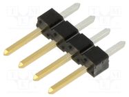 Connector: pin strips; pin header; BERGSTIK; male; PIN: 4; straight Amphenol Communications Solutions