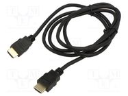 Cable; HDMI 1.4; HDMI plug,both sides; 1.5m; black; 30AWG ART