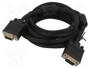 Cable; D-Sub 15pin HD plug,both sides; black; 5m; Core: Cu ART