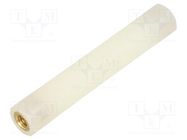 Insulating sleeve; Int.thread: M6; L: 80mm; UL94V-2; Mat: polyamide DREMEC