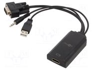 Converter; Full HD 1080p; black; black GOOBAY