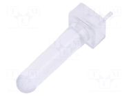 Fiber for LED; Ø3mm; L: 15.2mm; round; Front: convex BIVAR