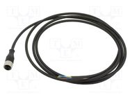 Connection lead; M12; PIN: 4; straight; 2m; plug; 250VAC; 4A; XZCP TELEMECANIQUE SENSORS