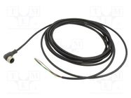 Connection lead; UNF 1/2-20; PIN: 3; angled; 5m; plug; 250VAC; 4A TELEMECANIQUE SENSORS