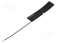 Antenna; 2G,3G,4G,GSM,LTE; 4.84dBi; linear; 94x21x0.12mm; IPX,MHF QUECTEL