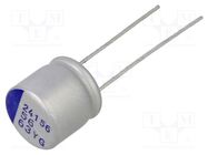 Capacitor: hybrid; THT; -55÷125°C; Body dim: Ø10x9.5mm; 56uF; 63VDC SAMWHA