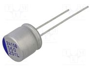 Capacitor: hybrid; THT; -55÷125°C; Body dim: Ø10x9.5mm; 560uF; ±20% SAMWHA