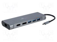 Hub USB; USB 3.1; PnP; grey; Number of ports: 12; 5Gbps; 0.15m GEMBIRD