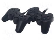 Gamepad; black; USB A; wired,USB 2.0; analog joysticks; 1.4m GEMBIRD