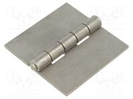 Hinge; Width: 80mm; stainless steel; H: 80mm ELESA+GANTER