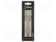 Kit: adapter; Mounting: 1/2" square,1/4" square,3/8" square WERA