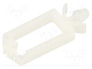 Snap handle; polyamide; natural; Cable P-clips HELLERMANNTYTON