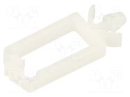 Snap handle; polyamide; natural; Cable P-clips HELLERMANNTYTON