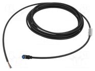 Cable: for sensors/automation; M8; PIN: 4; angled; 5m; plug; 60VAC SICK