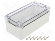 Enclosure: multipurpose; X: 80mm; Y: 160mm; Z: 60mm; ZP; ABS; IP67 KRADEX